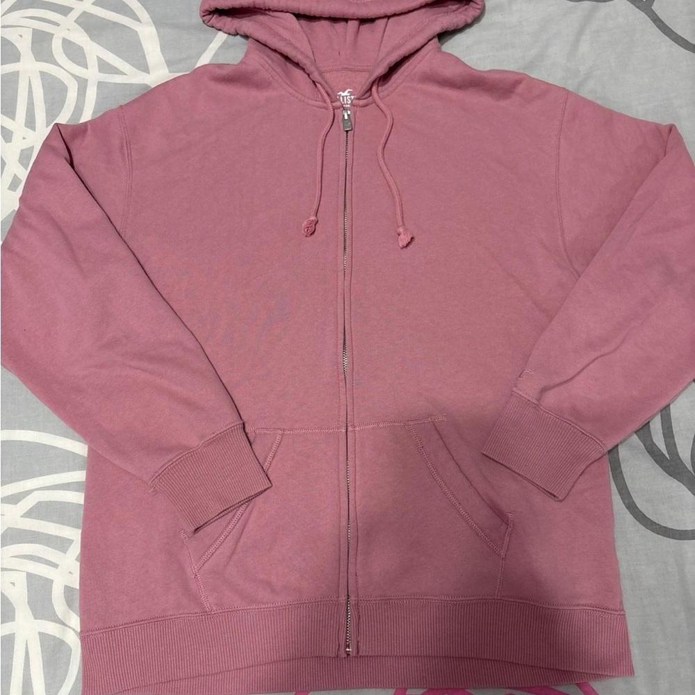 Hollister Pink Oversized Zip-Up Hoodie - Picture 2 of 6